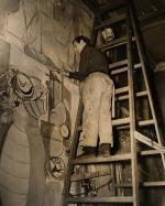 Collection of three Portraits of Graham Vivian Sutherland at work in the Tate Gallery