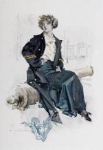 Archive of Naval Captain, Lieutenant commander [LCDR] William Hamilton Porter Jr.‘s Love Letters / Lucky BAg with American Football – Baseball Images and artwork by Howard Chandler Christy